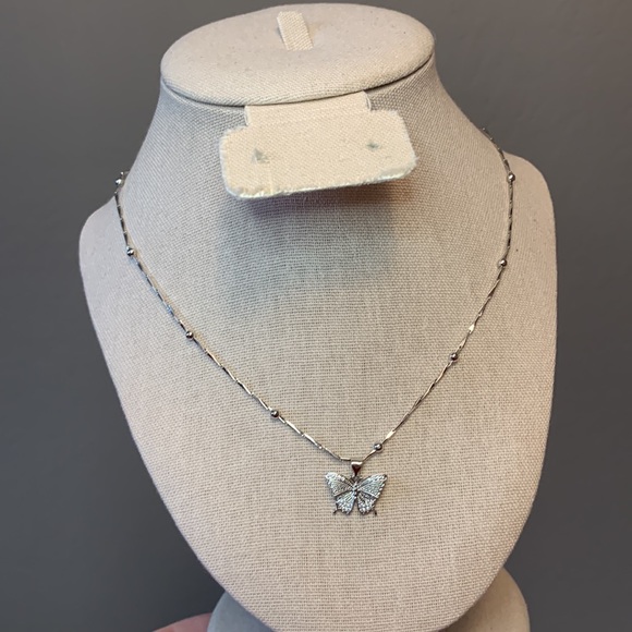 3 PC Set - NEW Pretty Bird Real White Gold Plated Necklaces 16-18" - Picture 8 of 15